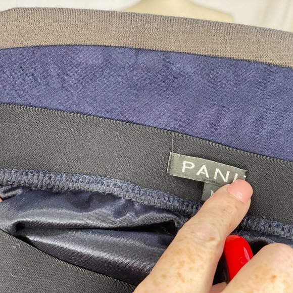 PANIZ Pleated Dual Stripe Skirt - Picture 3 of 8